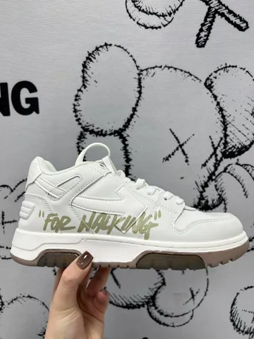 Off-White Out of Office "For Walking" White Olive