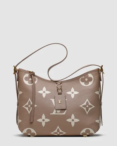 Louis Vuitton CarryAll PM Bicolor Monogram Empreinte Leather Beige