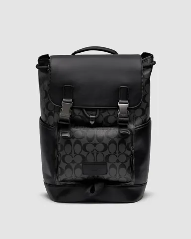 Coach Track Backpack In Signature Canvas