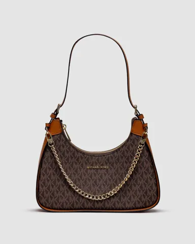 Michael Kors Wilma Signature Logo Crossbody Bag Brown