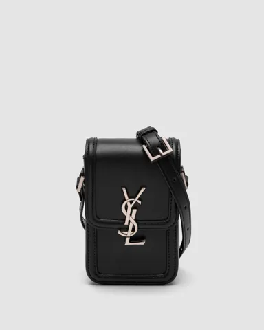 Saint Laurent Mini Solferino Satchel Bag in Calf Leather