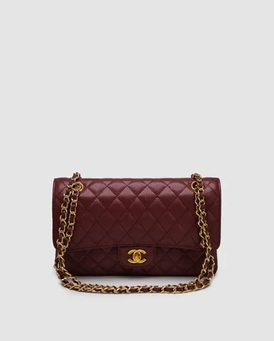 Chanel Classic 2.55 Medium Double Flap in Burgundy/Gold