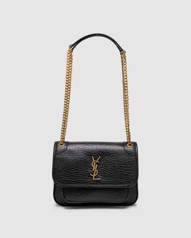 Saint Laurent Niki in Grained Lambskin Black/Gold