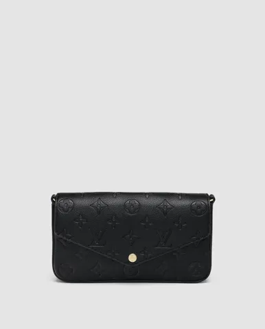 Louis Vuitton Félicie Pochette Bag Monogram Empreinte Leather Black