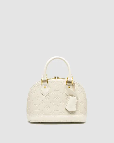 Louis Vuitton Alma Monogram Empreinte Leather Cream