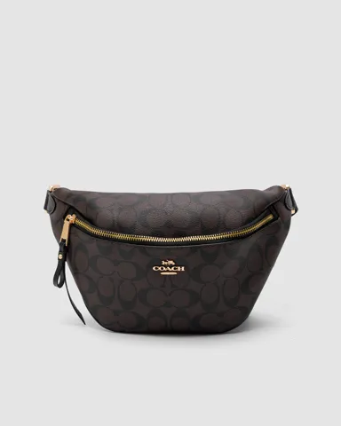 Coach Signature Belt Bag Fanny Pack Brown