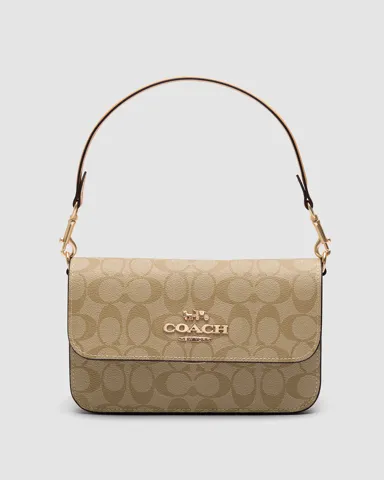 Coach Brynn Flap Crossbody In Signature Canvas Beige