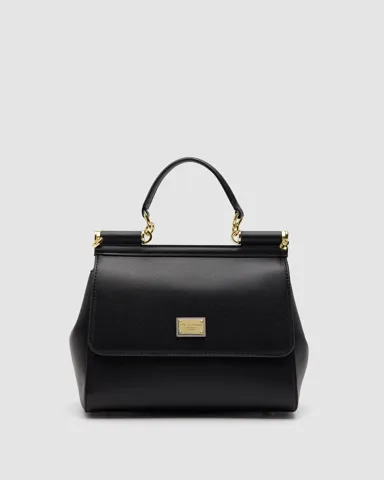 Dolce&Gabbana Sicily Medium Elongated Black (лео підкладка)