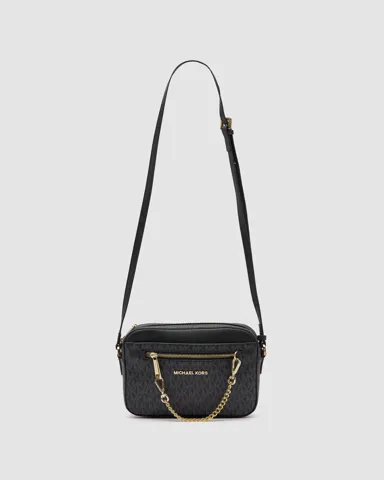 Michael Kors Jet Set Large Logo Crossbody Bag Grey