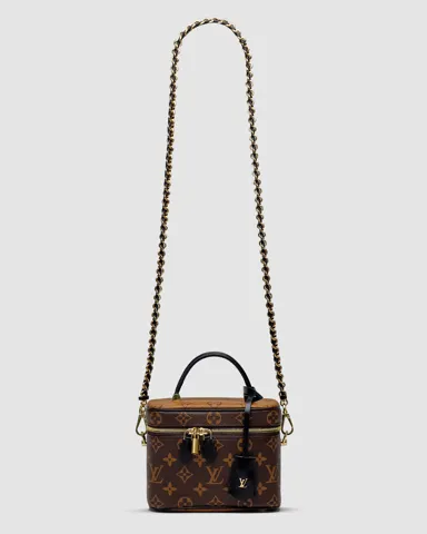 Louis Vuitton Vanity PM Bag Monogram Reverse Coated Canvas Calfskin leather