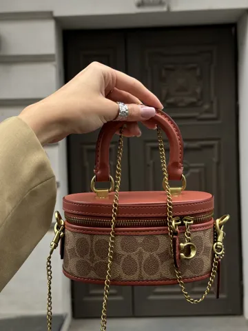 Coach Trail Crossbody 17 With Pillow Quilting In Signature Canvas Brown [оригінальна магнітна брендована коробка]