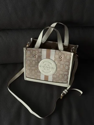 Coach Dempsey Tote in Signature Jacquard with Stripe [крафтова коробка]