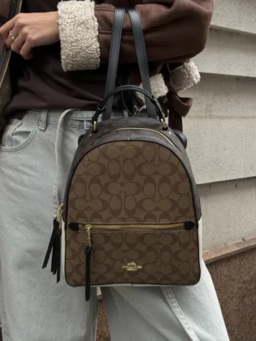 Coach Jordyn Backpak in Signature Canvas Brown