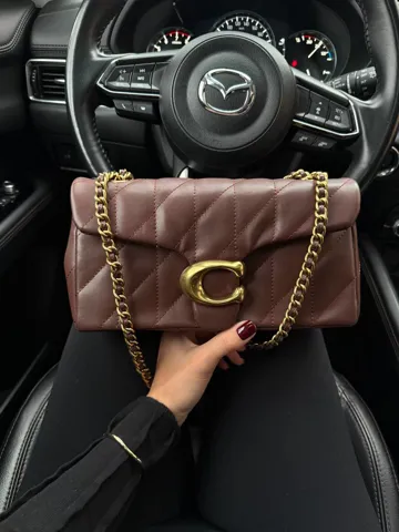 Coach Tabby Shoulder Bag 26 With Pillow Quilting Brown [магнітна брендована коробка]