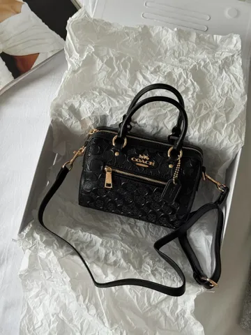 Coach Mini Rowan Crossbody in Signature Black Leather