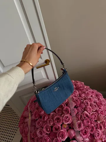 Coach Teri Shoulder Bag Denim/Silver