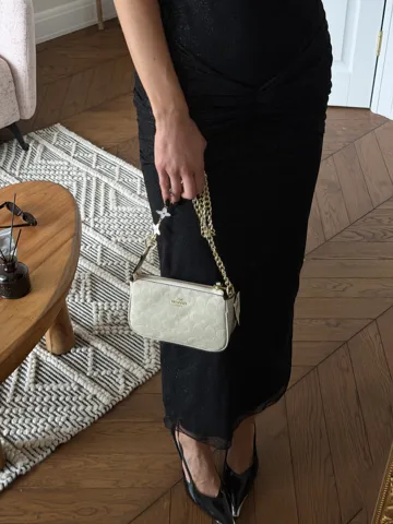 Coach Nolita 19 Signature Patent Cream Leather